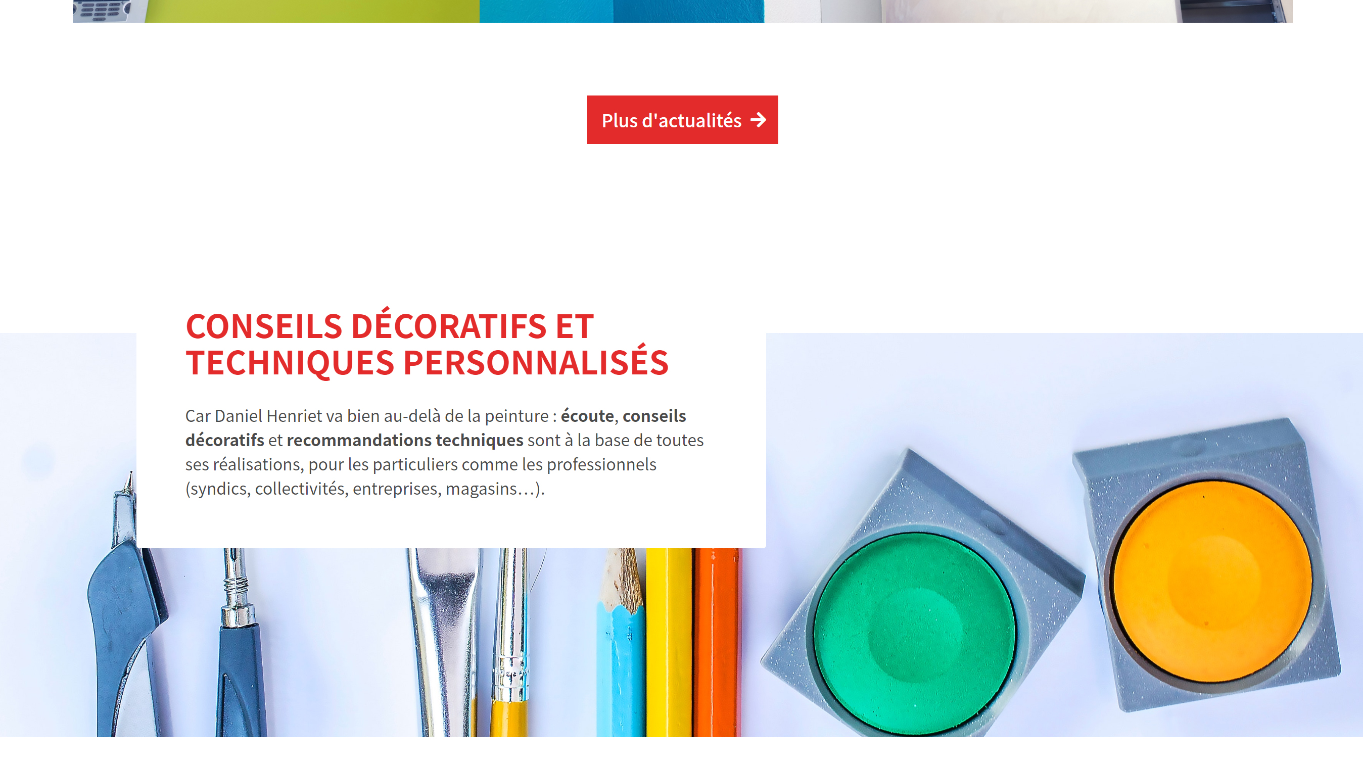 Photo sur la première page avec les conseils
