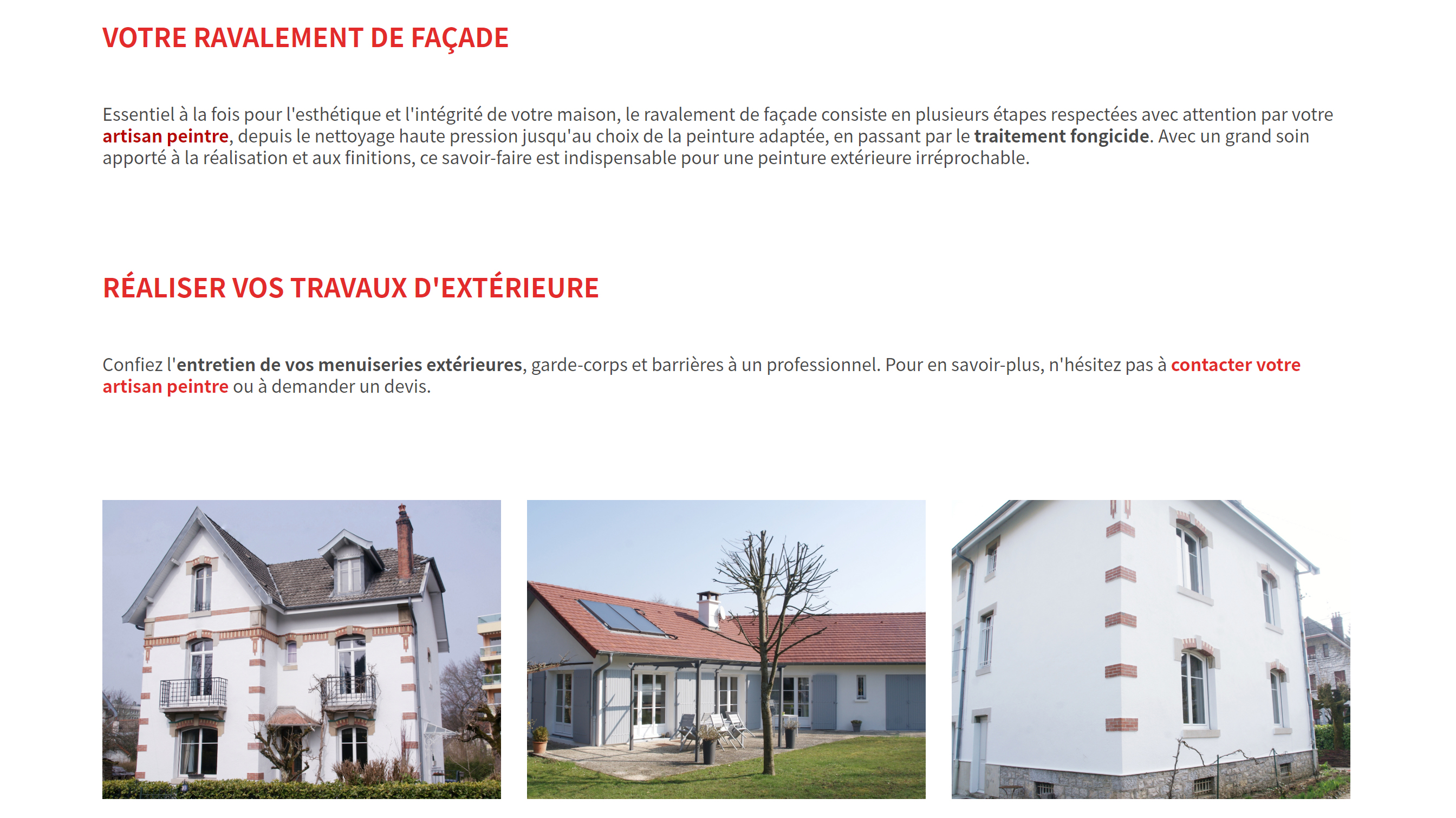 Photo de la page peinture extérieure