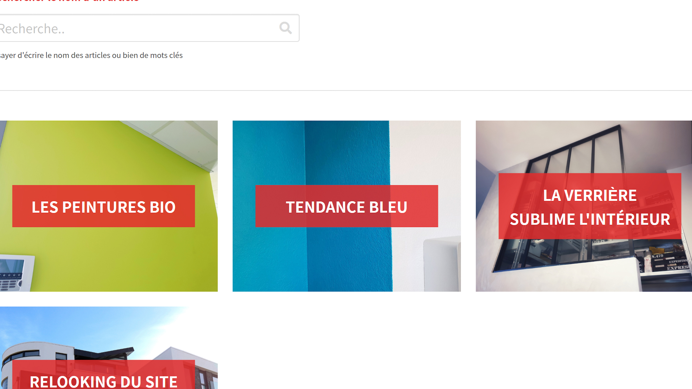 Photo de la page des actualités